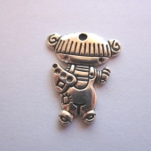 Colgante metal  lolita pintora 25x20mm. plata vieja