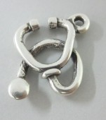 Colgante Fonondescopio 19x16mm. Anilla 2mm. Zamak bao de plata