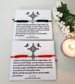 Pulsera ajustable nudo de bruja en acero inoxidable con hilo de macram de 0,8mm. (Plazo 5-7 das)