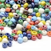 Rocalla 4mm. Agujero 1-1,5mm - 10 Gramos Mix colores