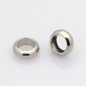 10 unidades. Rondel acero ioxidable 6x2mm. Interior 4mm