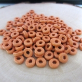 10 unidades. Rondel cermica 6x2.5mm ( 2.3mm) Naranja pastel
