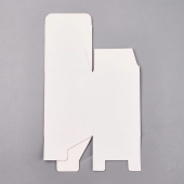 Cajita papel Kraft blanco rectangular  8x6x6cm