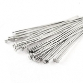 50 Unidades. Alfiler color plata 4 cm de largo x 0,7 de grosor