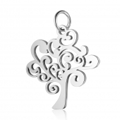 Colgante acero inoxidable arbol de la vida 20x18x1mm. Agujero 1,5mm