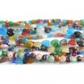 10 Unidades. Surtido de abalorios millefiori (6mm a 16mm)