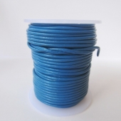 1 metro. Cordon de cuero azul 2mm