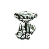 Colgante zamak Lolita jardinera 22 mm. Zamak bao de plata