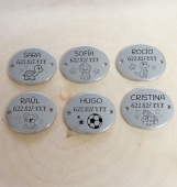 PERSONALIZADO. Conector acero inoxidable 23x18mm. Agujero 1,5mm.