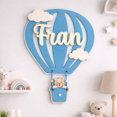 Adorno infantil personalizado globo con osito Tama�o 195x280x3mm. Plazo 5-7 d�as laborales