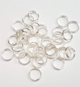 20 Grs. Argolla doble 8x1,2mm. Material laton color plata. Aprox. 200 unid.