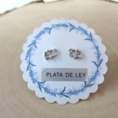 Pendientes plata de ley diseo perritos 8mm.