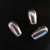 Terminal gota bao de plata 13x7mm. interior 2,5mm