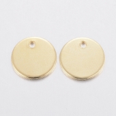 PERSONALIZABLE. Colgante acero inoxidable 304 Tamao. 12mm dorado. Agujero 1,2mm