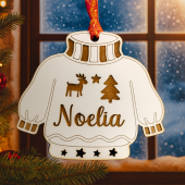 Adorno navideo en madera MDF 3mm. Tamao 78x70x3mm. Agujero 4mm.