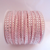 Antelina strass 5mm rosa claro. (Precio por metro)