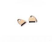 Terminal zamak bao de plata 13mm . Interior 10x2mm