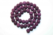 63 unidades. Abalorio lava porosa bola 6mm. Agujero 1mm. violeta