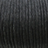 Bobina 9 metros cordn de polister encerado 1mm. NEGRO