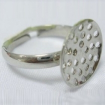 1 unidad. Bases anillos regadera 19mm ajustable color platino