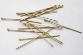 50 Unidades. Alfiler color bronce antiguo 4 cm de largo x 0,7 de grosor.