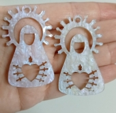 100 unid. Virgen de los dolores 5 cms Nacarado