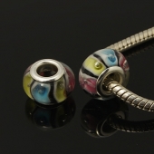 Abalorios estilo pandora colores 14x8mm. Agujero 4,5mm