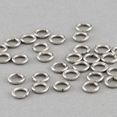 20 Grs. Argolla acero inoxdable 5x1mm. (Aprox 250 unid.)