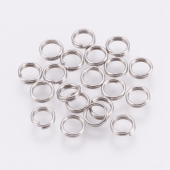 10 Grs. Argolla doble acero inoxdable 5x1,2mm. (Aprox 165 unid.)