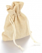 Saco yute beige 9x7 cms.
