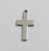 Cruz acero inoxidable 17x10mm. Agujero 1,5mm.