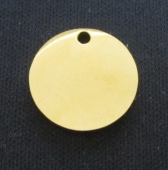 PERSONALIZABLE. Colgante 18x1mm acero inoxidable con bao dorado.