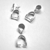 5 unidades. Enganche metlico para colgante 20x14x8mm. color plata. Enganche 4x6mm