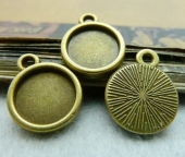 Cabochon interior 10mm bronce antiguo.