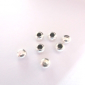 10 unidades. Terminal zamak bao de plata mate. 5mm. interior 2mm