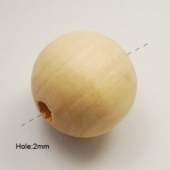 20 unidades. Abalorios de madera bola 10mm. Agujero 2mm