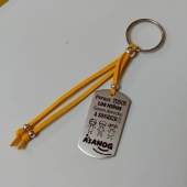 Kit llavero antelina con mensaje ASANOG. M�nimo 10 unidades
