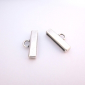 Terminal plano zamap 23x11mm. Pase 20x2,5mm. Bao de plata