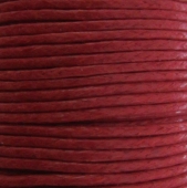 Bobina 9 metros cordn de polister encerado 1mm. ROJO
