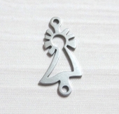 40 unidades. Conector Acero inoxidable Virgen del Pilar. Tamao 27x13mm. Agujero 1,5mm