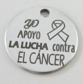 Colgante acero inoxidable 21x1,2mmmm. Agujero 2mm. Efecto Espejo.