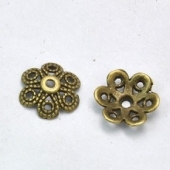 50 Unidades. Cascarilla metlica bronce antiguo de 12mm de dimetro. Agujero 1,5mm