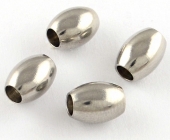 10 Unidades. Entrepieza acero inoxidable barril 6x5mm. Pase 2mm