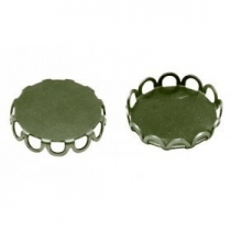10 unid. Camafeo color bronce antiguo latn. Dimetro interior 10mm.