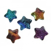 5 unidades. Cabuchon estrella cristal dicroico 10x10x4mm. Mix colores